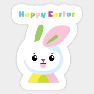 Easter Bunny similing face Sticker